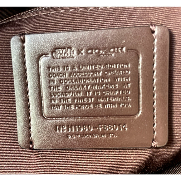 COACH Star Wars Ewok Medium Oxblood Brown Leather Canvas Charlie Backpack F88014 main image 6